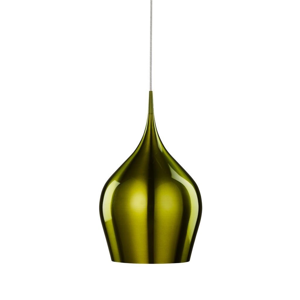 Searchlight Vibrant Metallic Green Metal Pendant