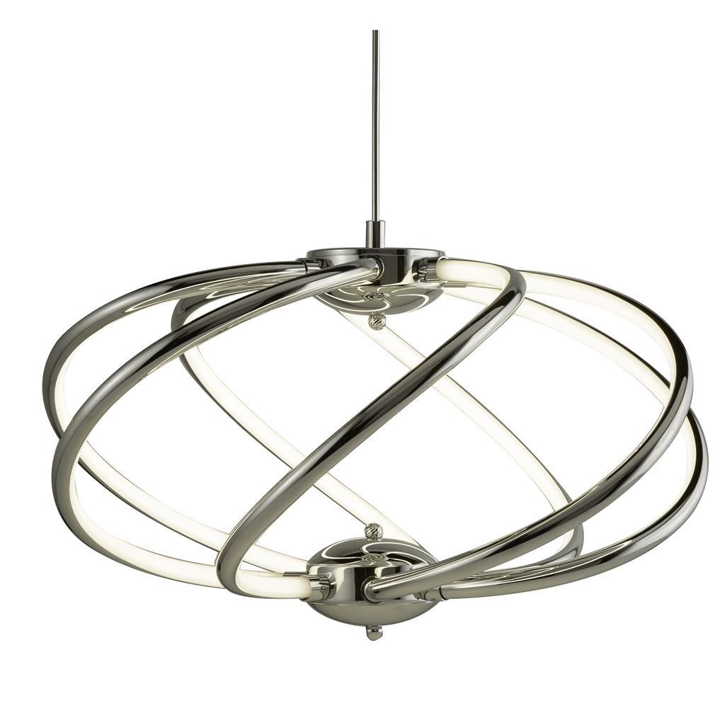 Searchlight Magic 7 Light Chrome & Opal Acrylic Pendant