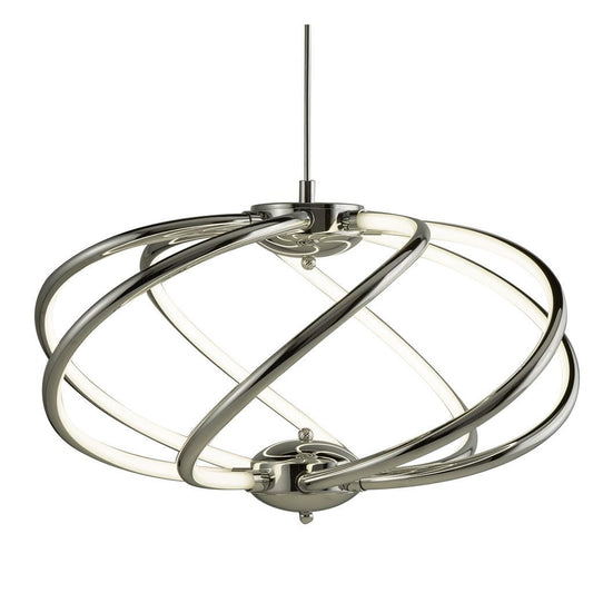 Searchlight Magic 7 Light Chrome & Opal Acrylic Pendant