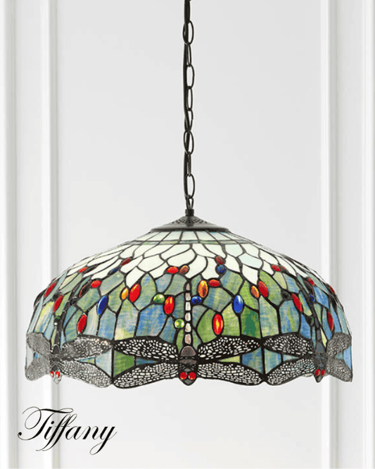 Tiffany Dragonfly Blue Large 3 Light Pendant