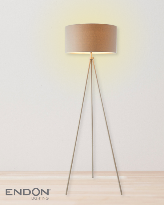 Endon Tripod Grey & Nickel Floor Lamp