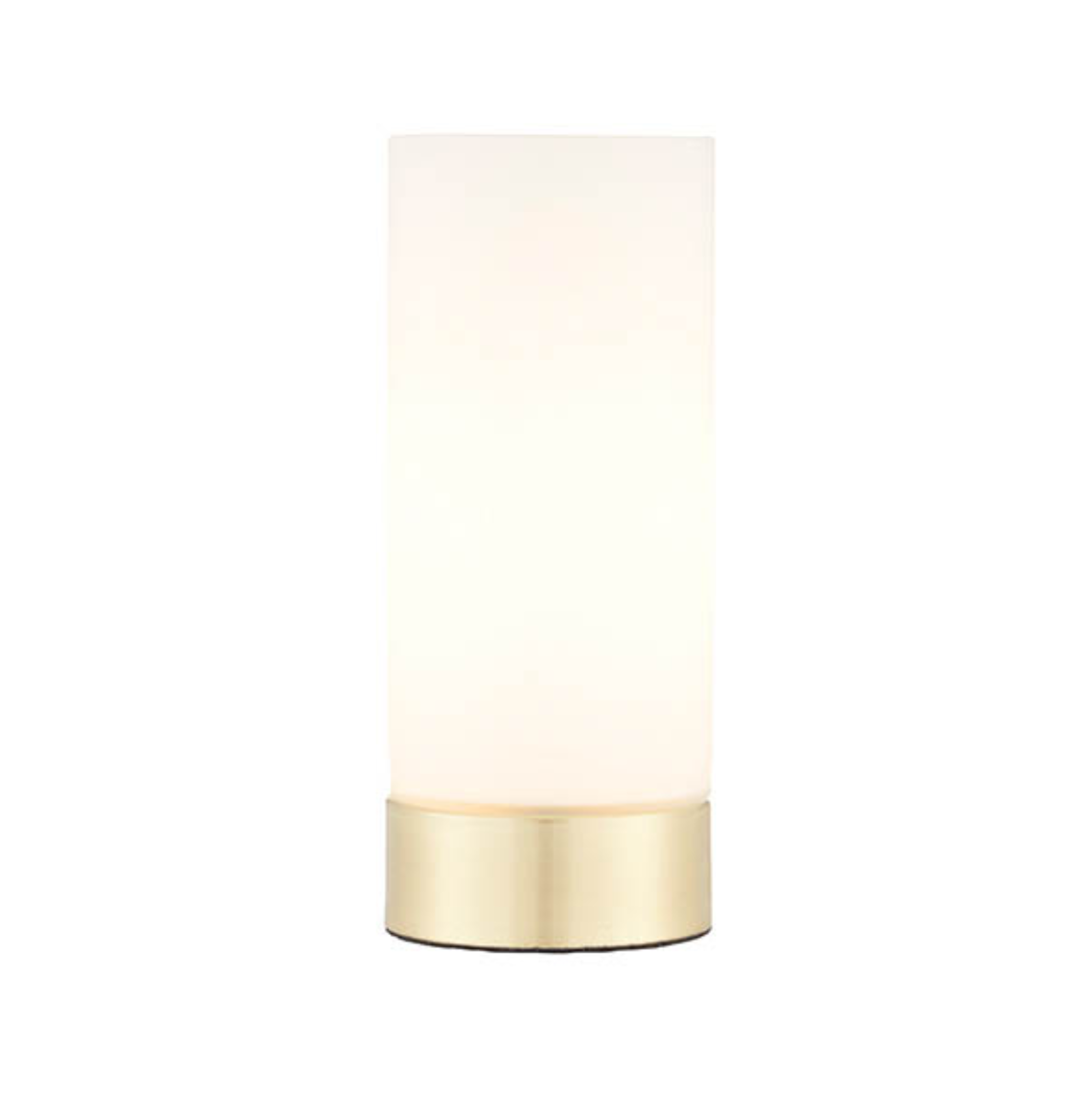 Endon Dara Brushed Brass & Opal Glass USB Table Lamp