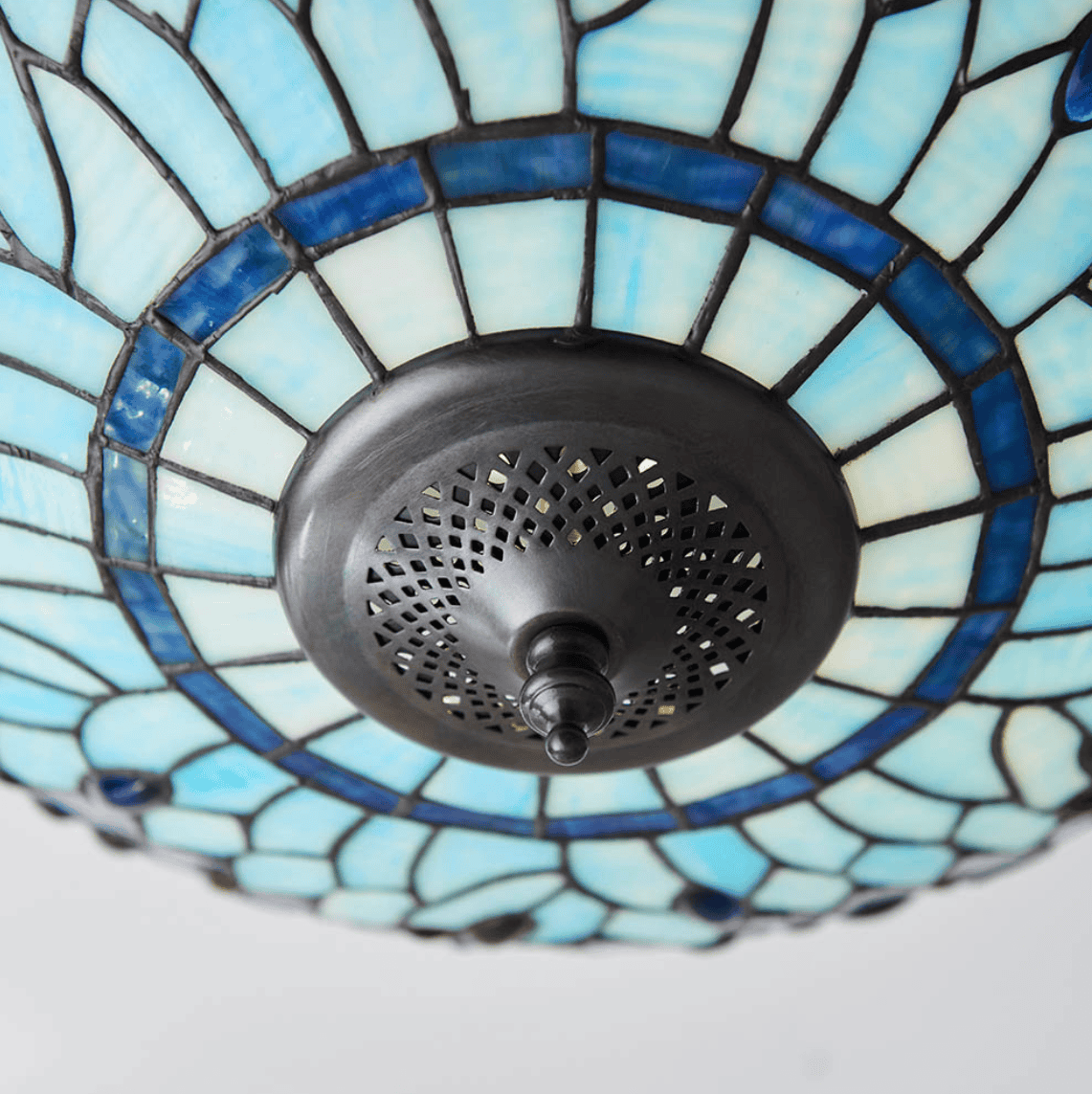 Tiffany Dragonfly Blue Medium 2 Light Flush