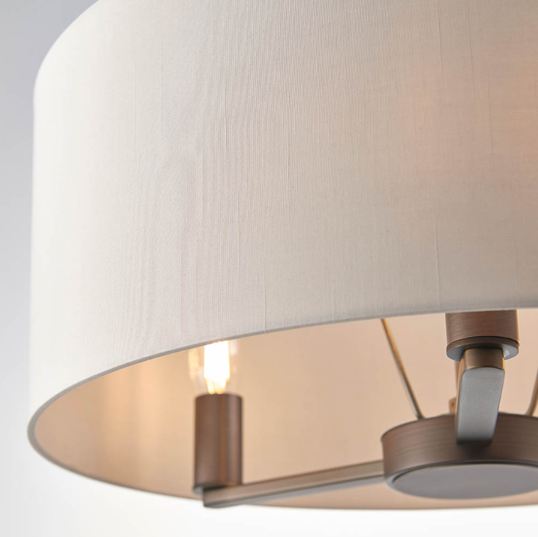 Endon Daley 3 Light Bronze Pendant with Shade