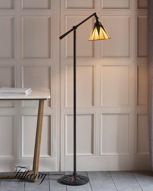 Tiffany Dark Star Task Floor Lamp
