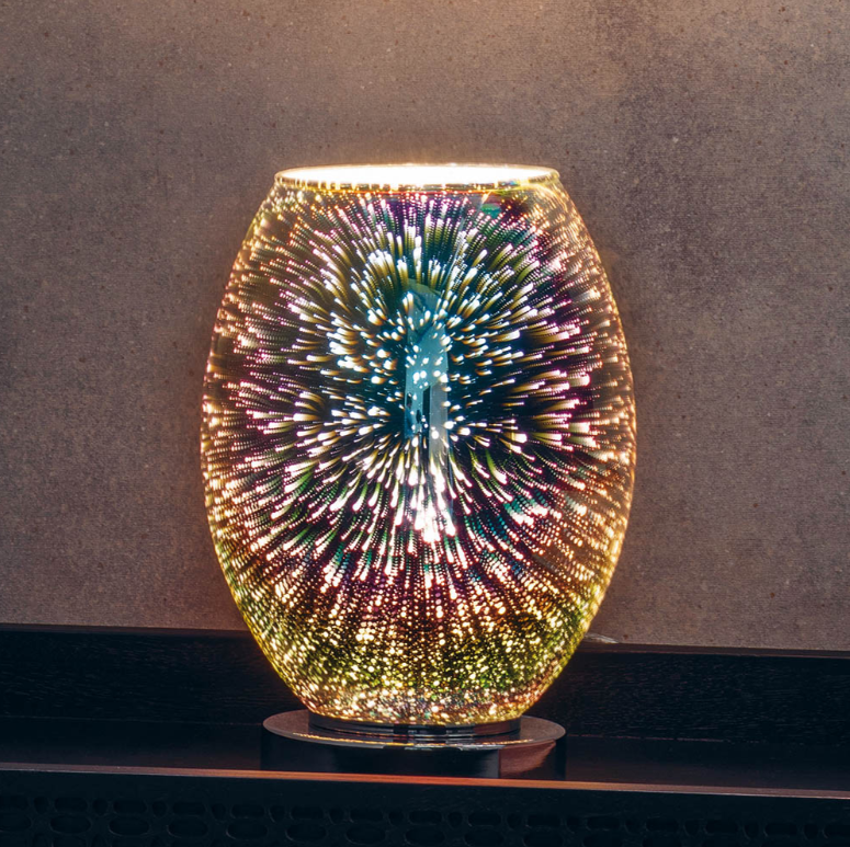 Endon Stellar Chrome Holographic Touch Table Lamp