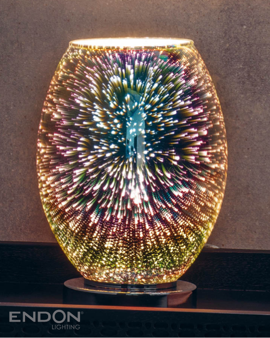Endon Stellar Chrome Holographic Touch Table Lamp