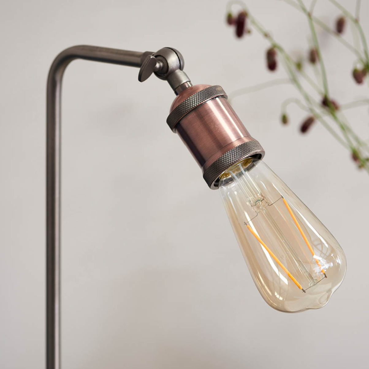 Endon Hal Copper & Pewter Table Lamp