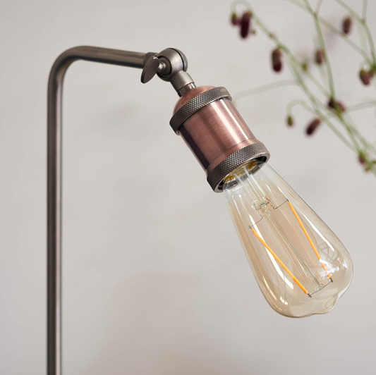 Endon Hal Copper & Pewter Table Lamp