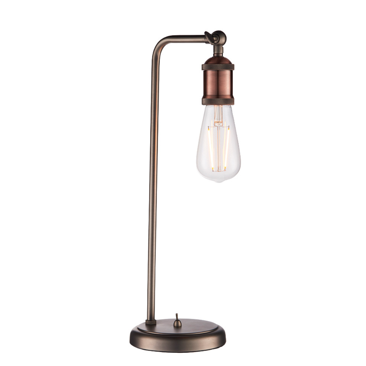 Endon Hal Copper & Pewter Table Lamp