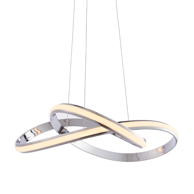 Endon Aria Curved Chrome LED Pendant
