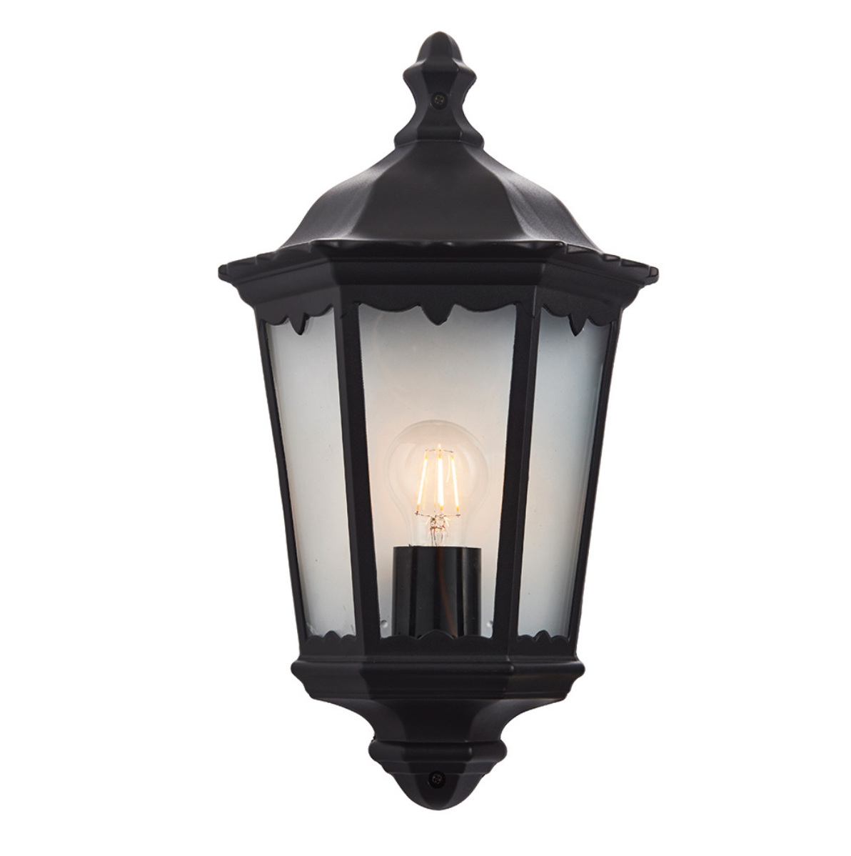 Endon Burford Black IP44 Coach Outdoor Wall Light