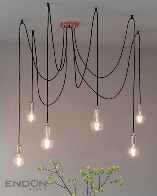Endon Studio 6 Light Copper Pendant