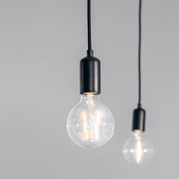Endon Studio 6 Light Black Pendant