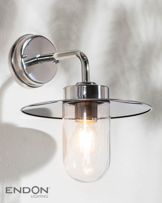 Endon Addison Outdoor IP44 Stainless Steel Wall Light