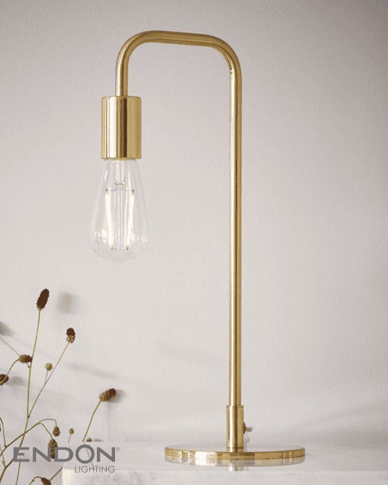 Endon Rubens Brass Table Lamp