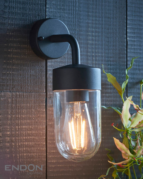 Endon North Black Outdoor Wall Light