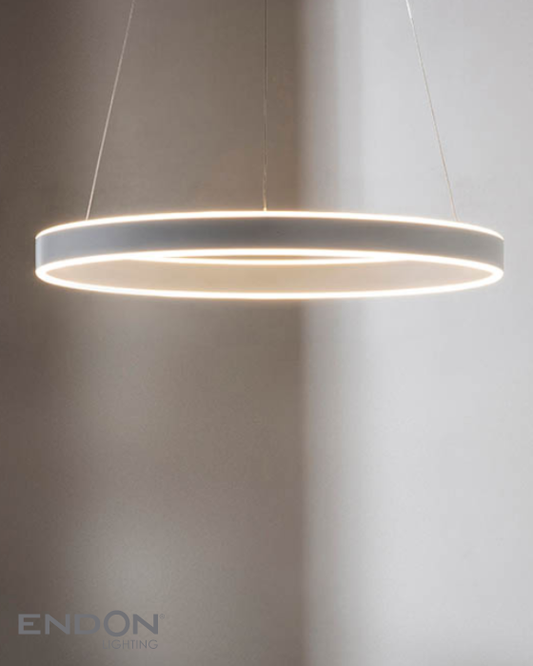 Endon Gen Ring Matt Nickel LED Pendant