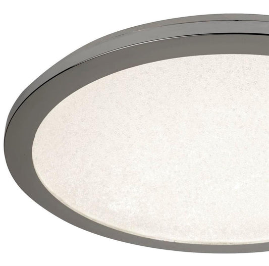 Searchlight Scilly Bathroom IP44 LED Chrome & Crystal Sand Flush