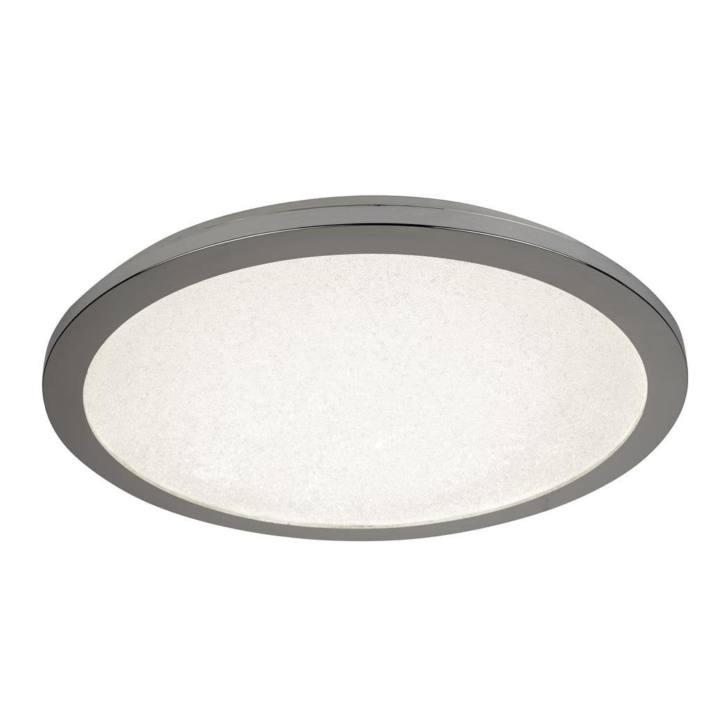 Searchlight Scilly Bathroom IP44 LED Chrome & Crystal Sand Flush