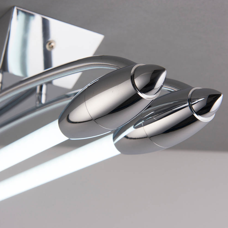 Endon Harper 2 Light Polished Chrome LED Flush