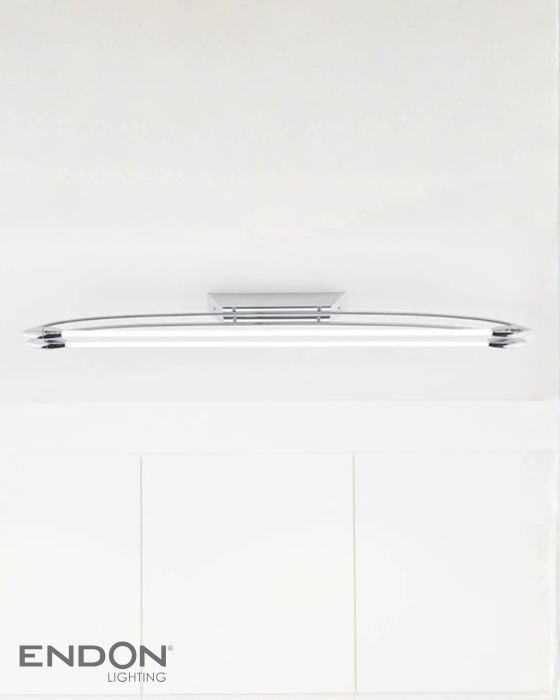 Endon Harper 2 Light Polished Chrome LED Flush