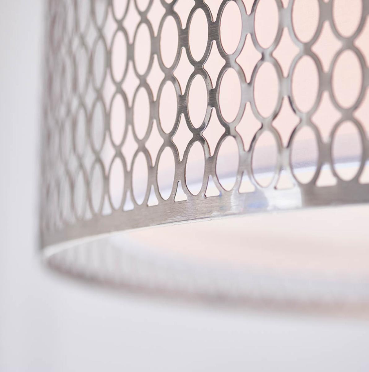 Endon Cordero 3 Light Frosted Glass & Satin Nickel Pendant