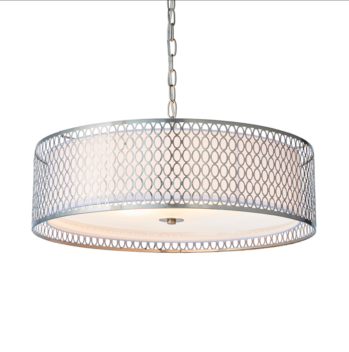 Endon Cordero 3 Light Frosted Glass & Satin Nickel Pendant