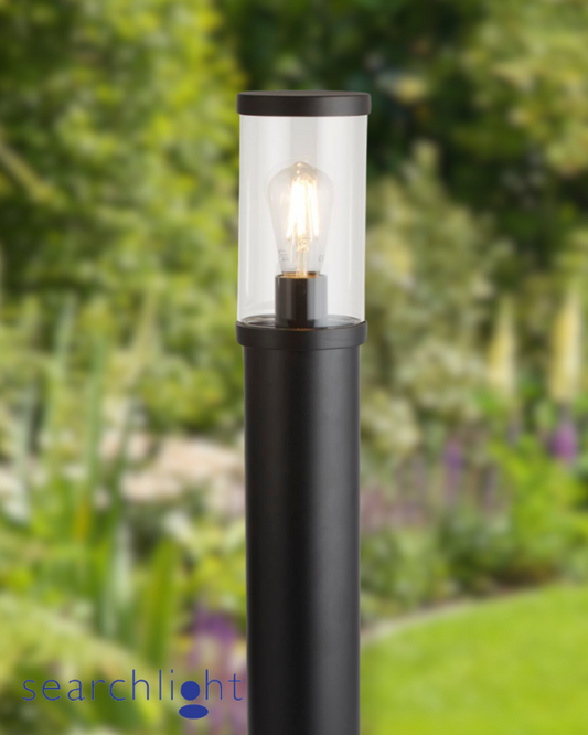 Searchlight Bakerloo Outdoor Black Metal & Polycarbonate Post Light
