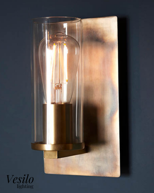 Vesilo Lighting Patina Bronze Wall Light