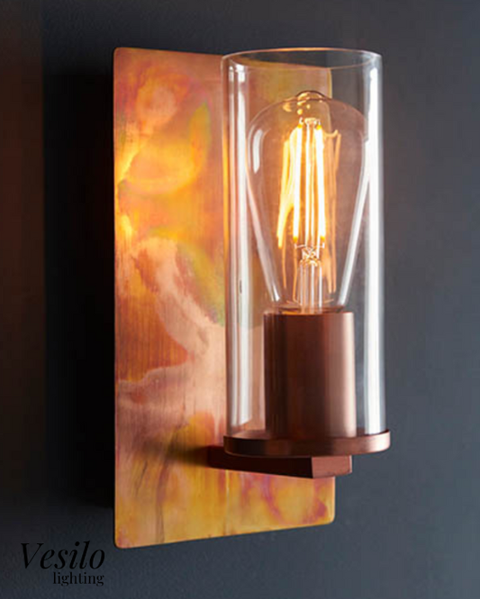 Vesilo Lighting Patina Copper Wall Light