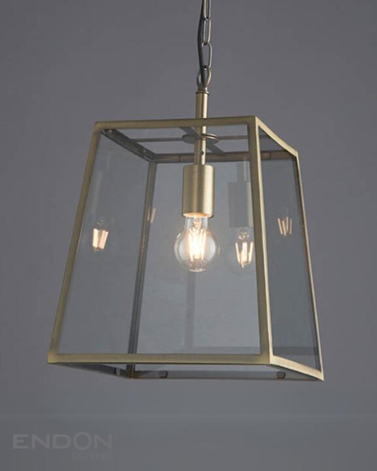 Endon Hurst Antique Brass Pendant