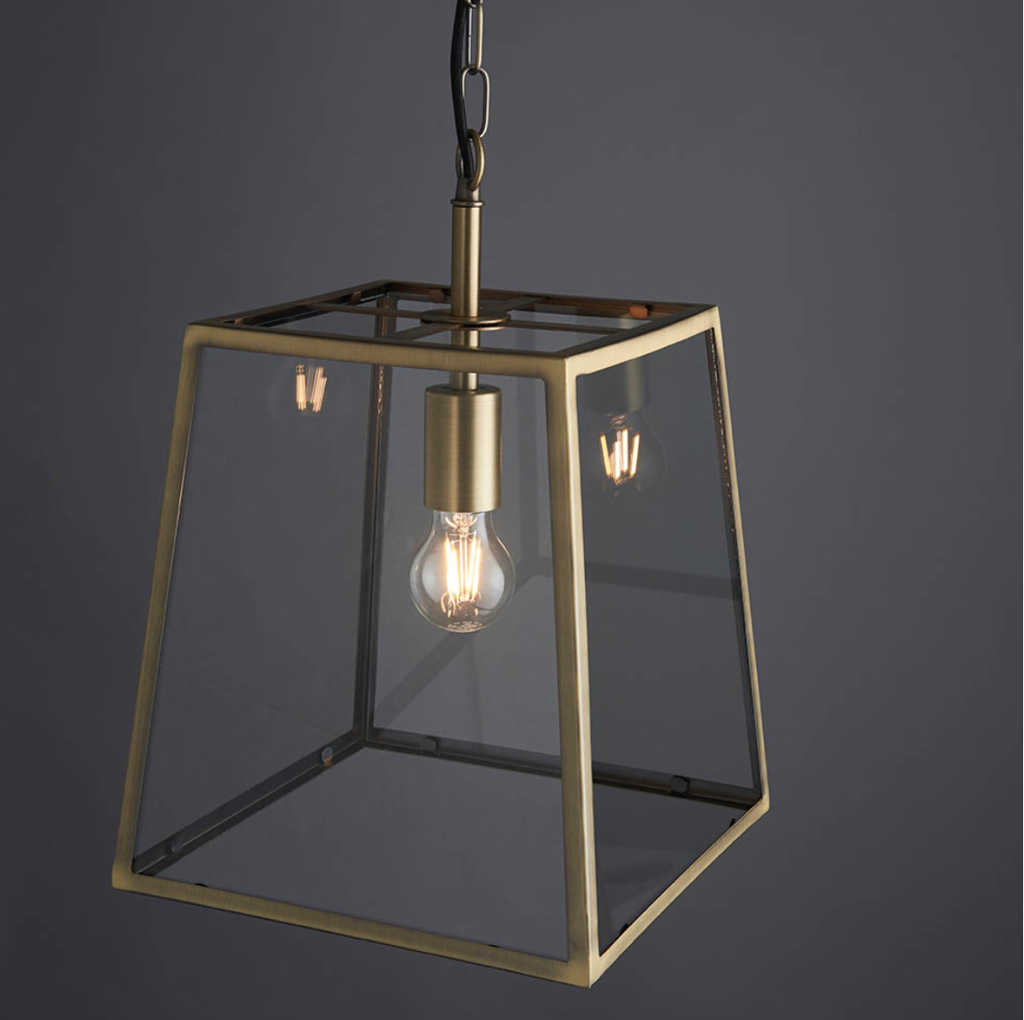 Endon Hurst Antique Brass Pendant