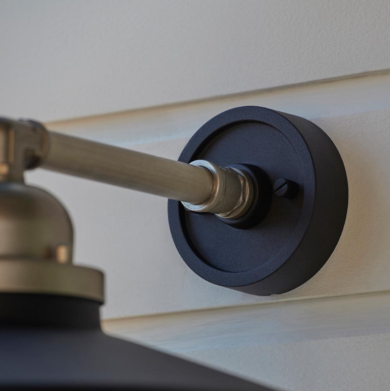 Vesilo Lighting Pipe Black & Pewter Outdoor Wall Light
