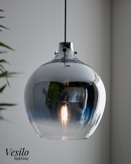 Vesilo Lighting Metallic Ombre Chrome Pendant