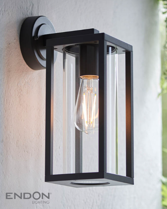 Endon Hamden Black Outdoor Wall Light