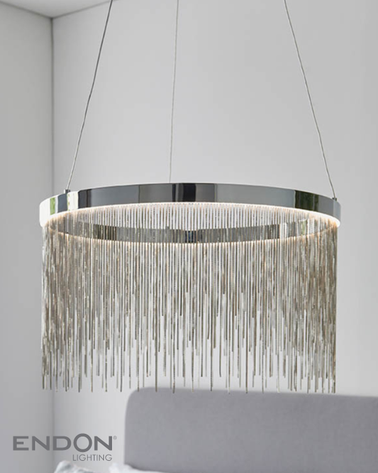 Endon Zelma Colour Changing Chrome Pendant