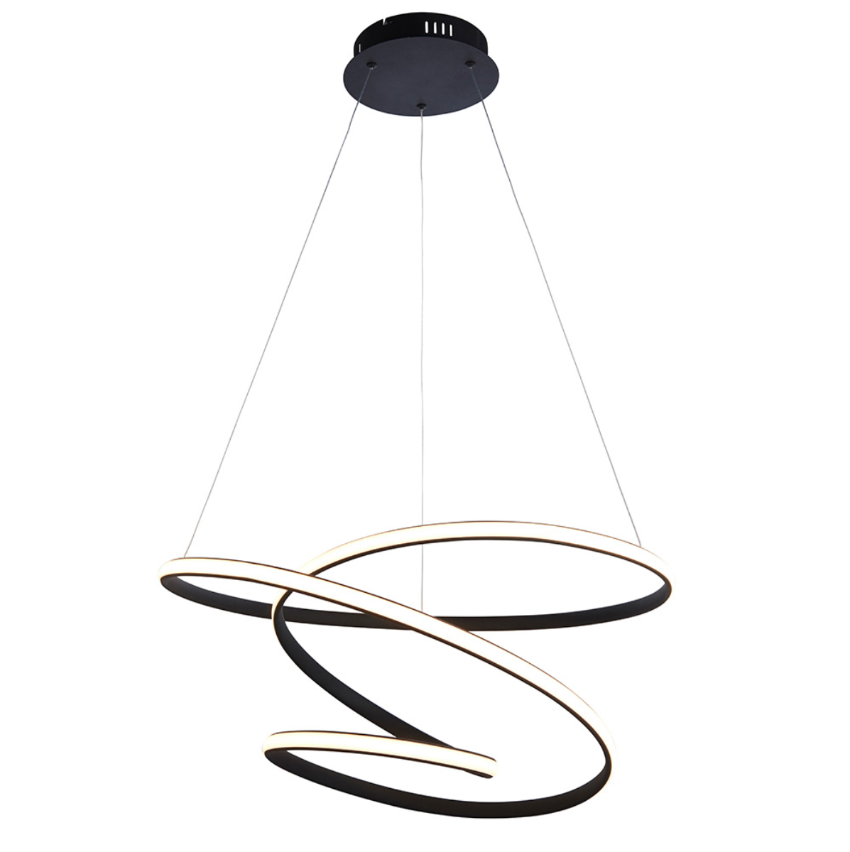 Endon Dune Spiral Black & White LED Pendant