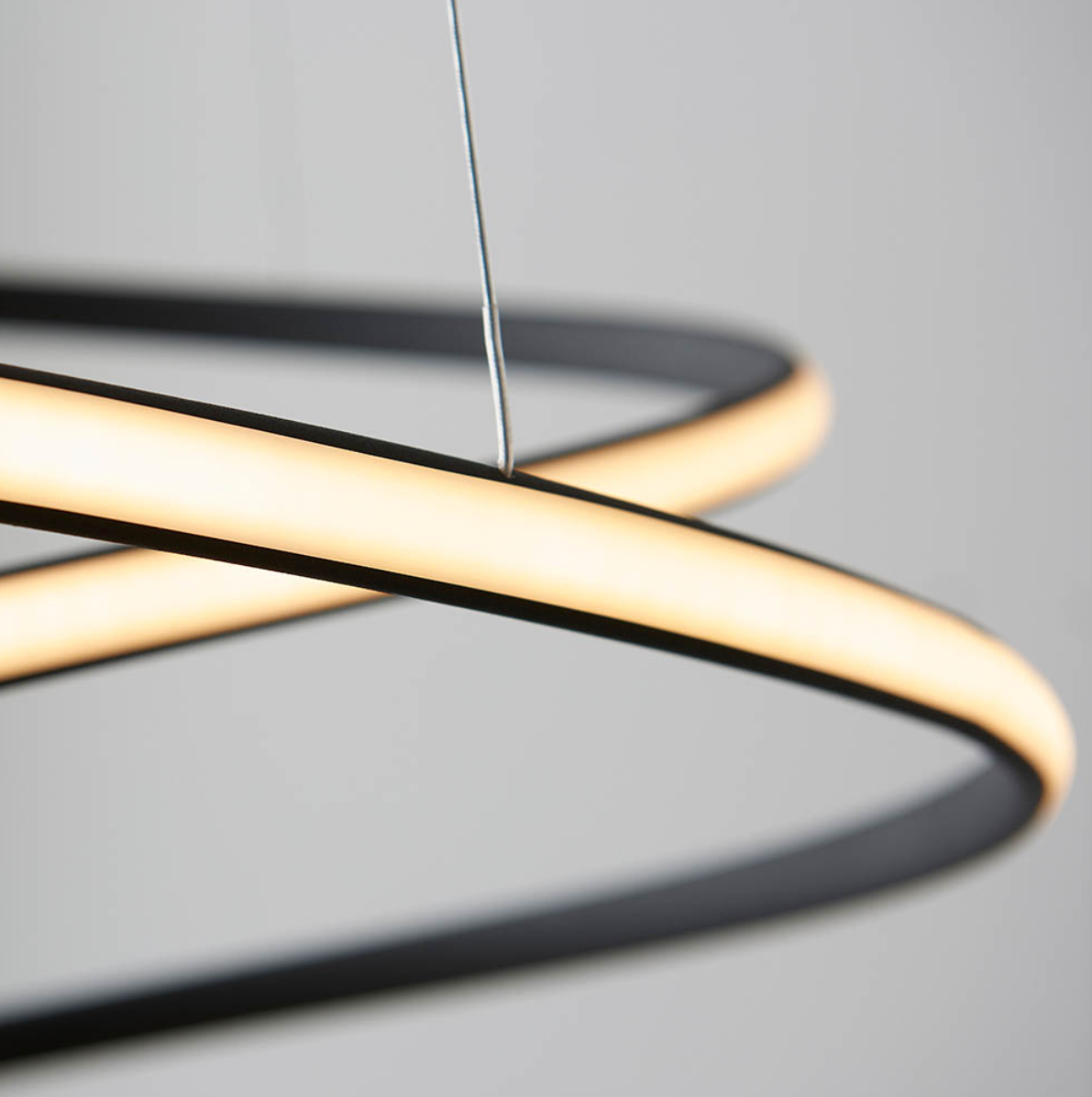 Endon Dune Spiral Black & White LED Pendant