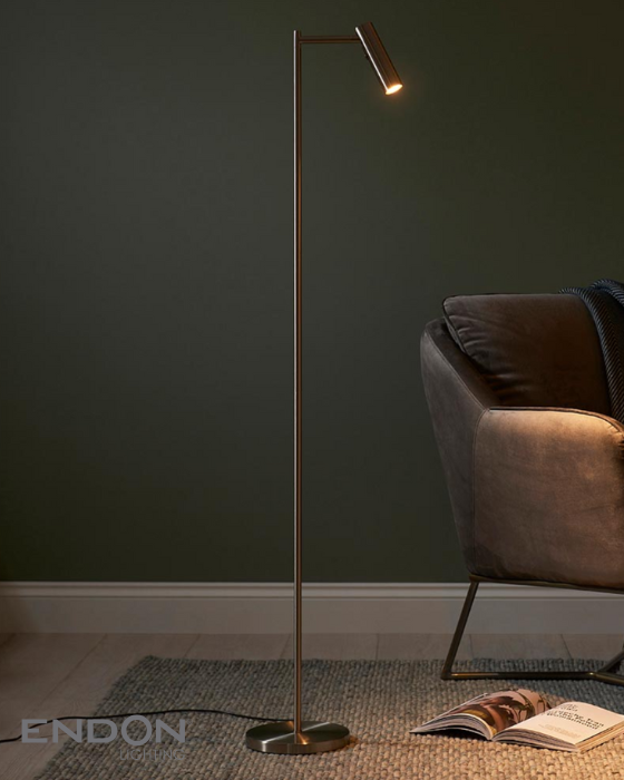 Endon Dedicated Satin Nickel Reader Task Floor Lamp
