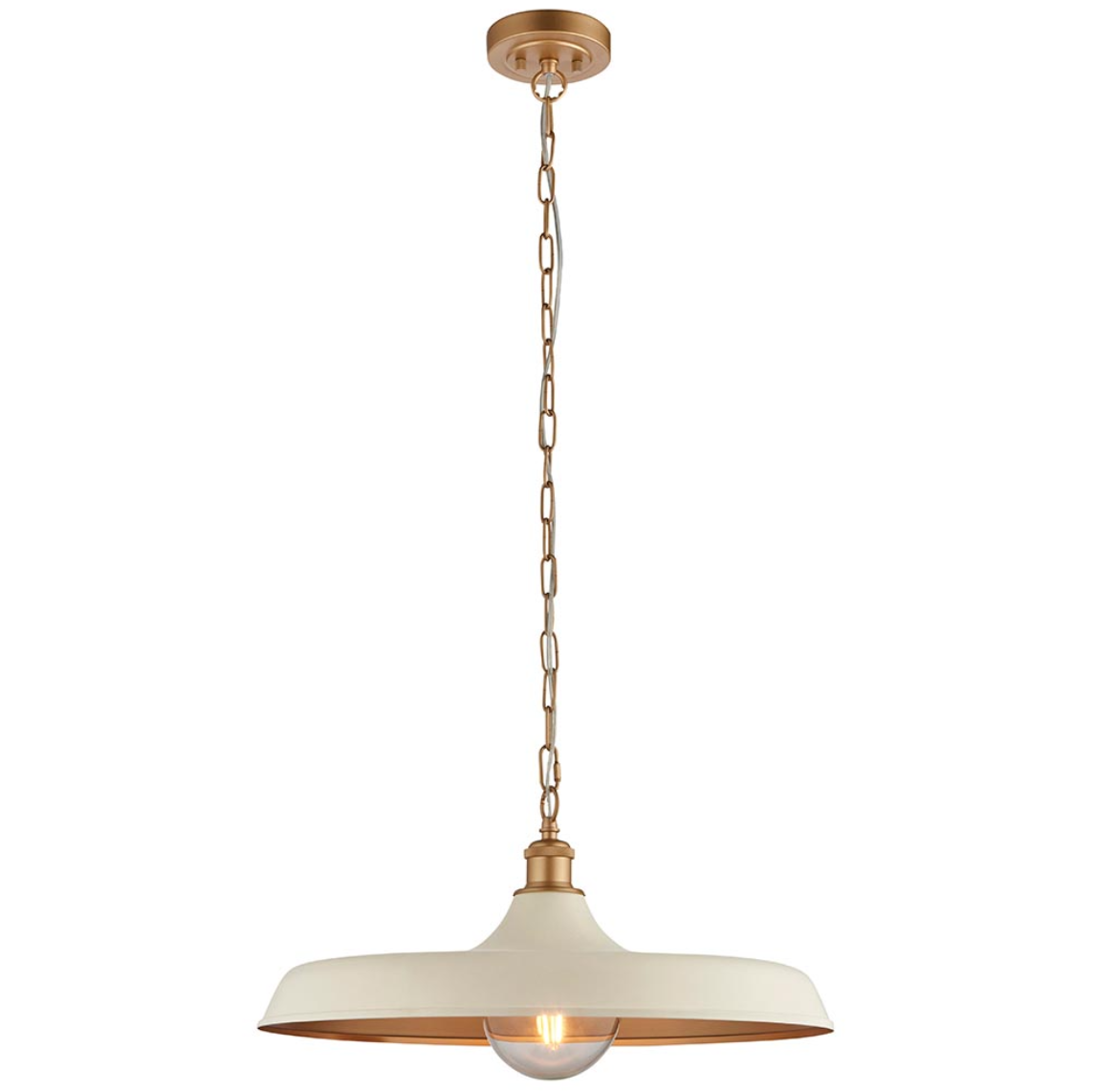 Vesilo Lighting Avant Warm White & Satin Gold Mid Century Pendant