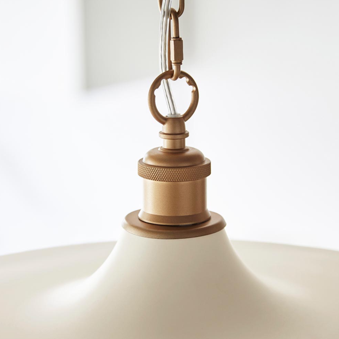 Vesilo Lighting Avant Warm White & Satin Gold Mid Century Pendant