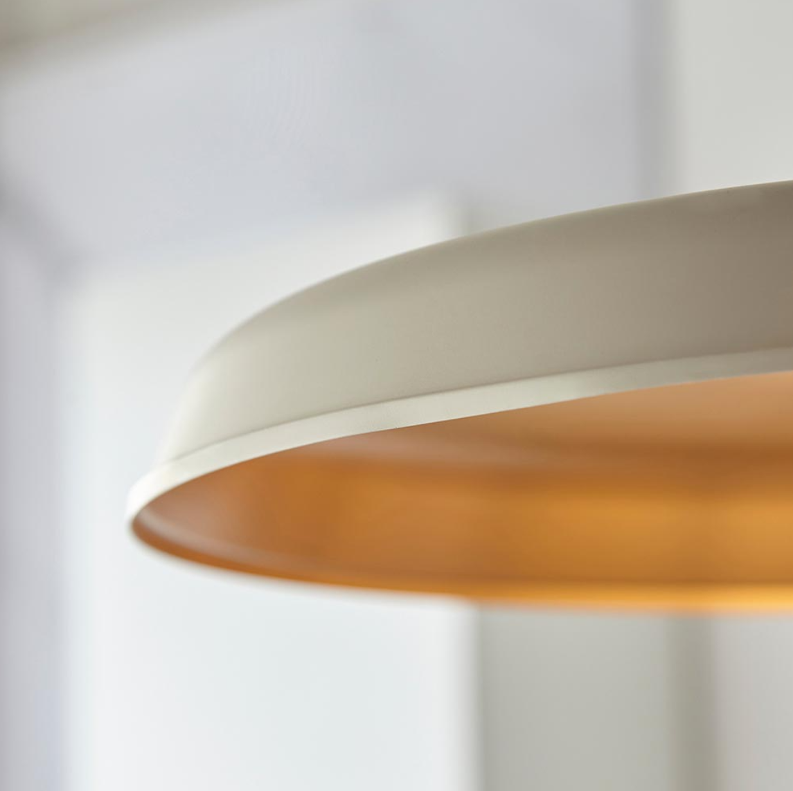 Vesilo Lighting Avant Warm White & Satin Gold Mid Century Pendant