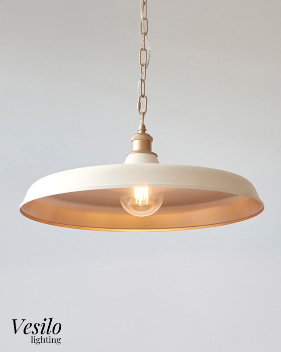 Vesilo Lighting Avant Warm White & Satin Gold Mid Century Pendant