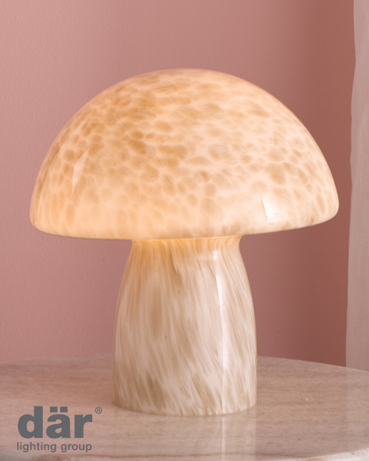 Dar Lighting Addie White Art Glass Table Lamp