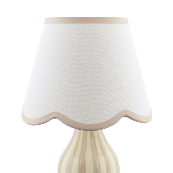 Dar Lighting Aimee Taupe Ceramic Table Lamp With Shade (Twin Pack)