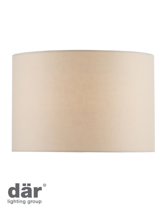 Dar Lighting Amsara Ivory Linen 30cm Drum Shade