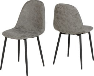 Athens Grey Faux Leather Chair (Box of 2)
