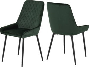 Avery Emerald Green Velvet Chair (Box of 2)