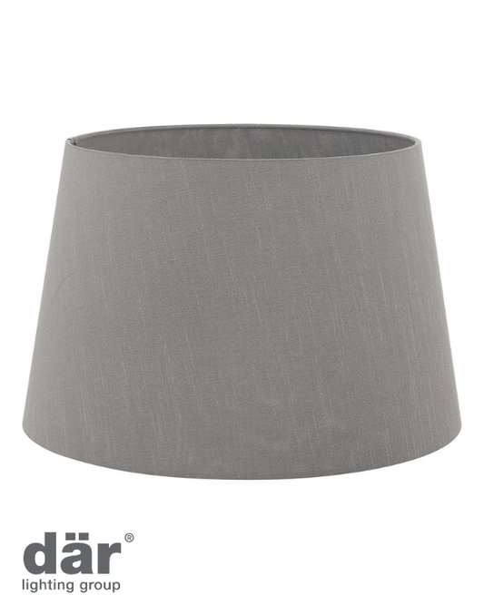 Cezanne Grey Faux Silk Tapered 45cm Drum Shade